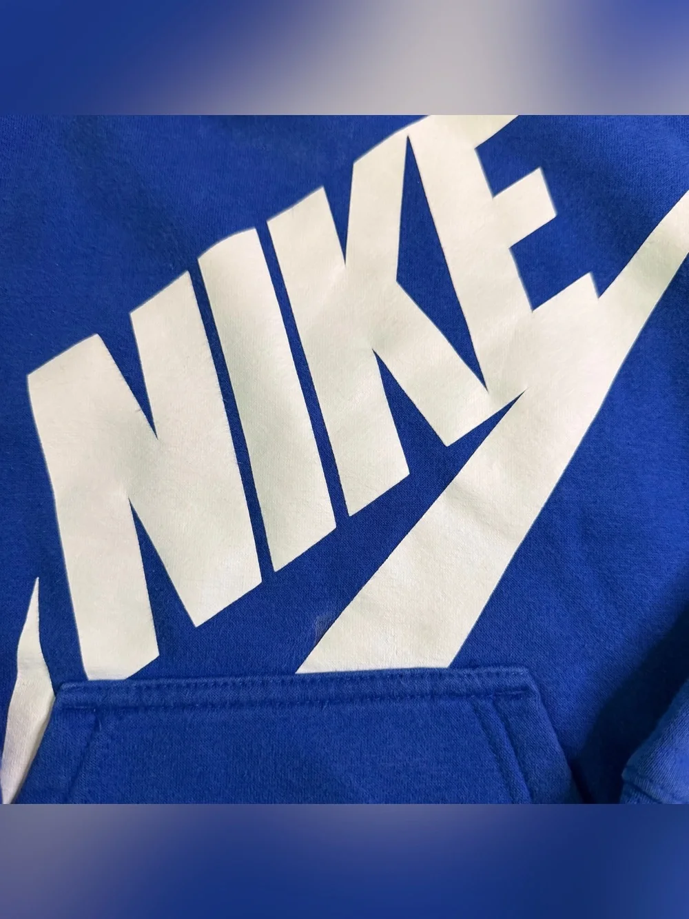 Nike Kids Pullover Hoodie – Blue/White Logo‎ – Size 4 (3-4 Years)